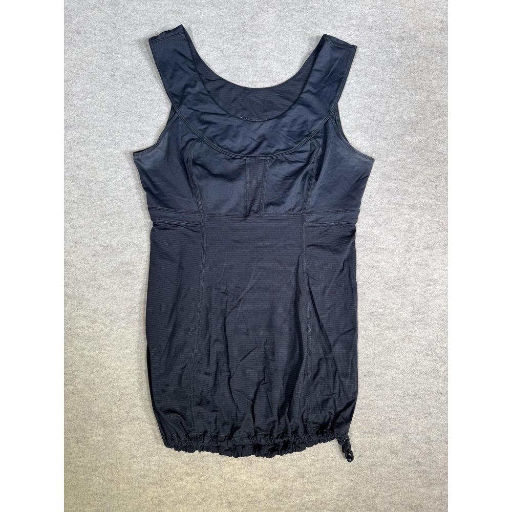Lululemon Dress Womens 4 Black Tank Scoop Neck Drawstring Hem Yoga Athletic